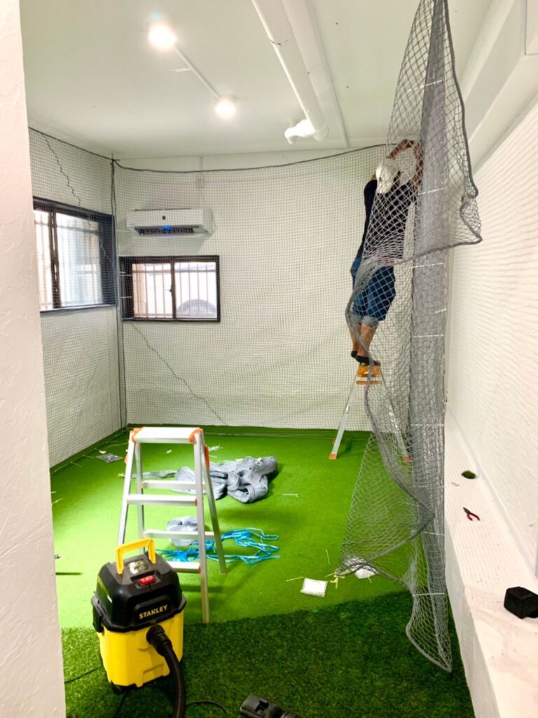 ゴルフネット施工風景