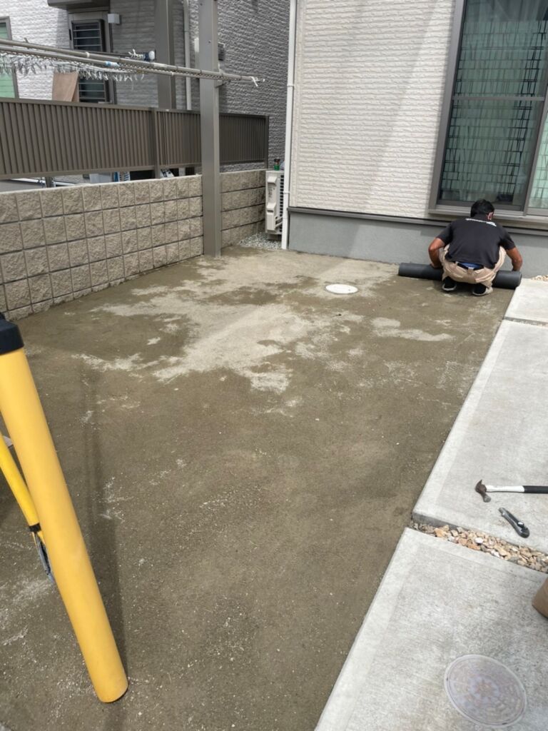 綺麗に整地されたお庭