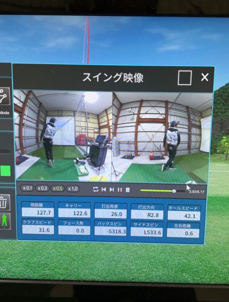 屋内ゴルフ練習設備施工　神戸市中央区　9平米　スイングカメラ設置